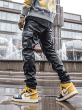 Load image into Gallery viewer, Leather Cargo Denim